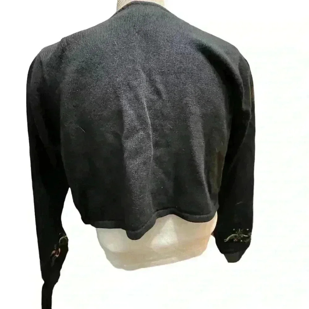 Tiara international black, vintage Christmas collection, sweater sw4 - Picture 2 of 2